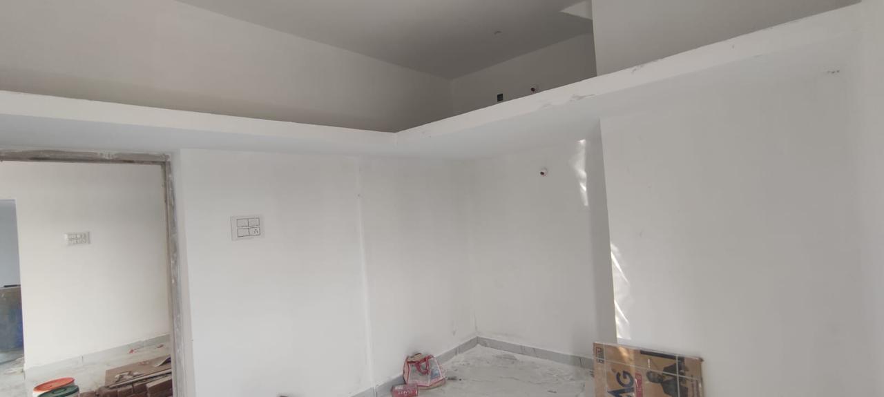 Plastered interior room ready for finishing